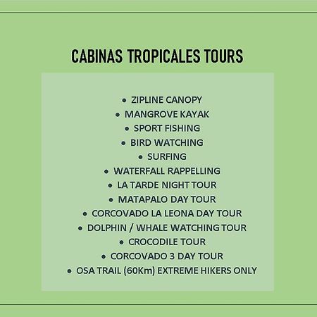 Cabinas Tropicales Puerto Jiménez Zewnętrze zdjęcie