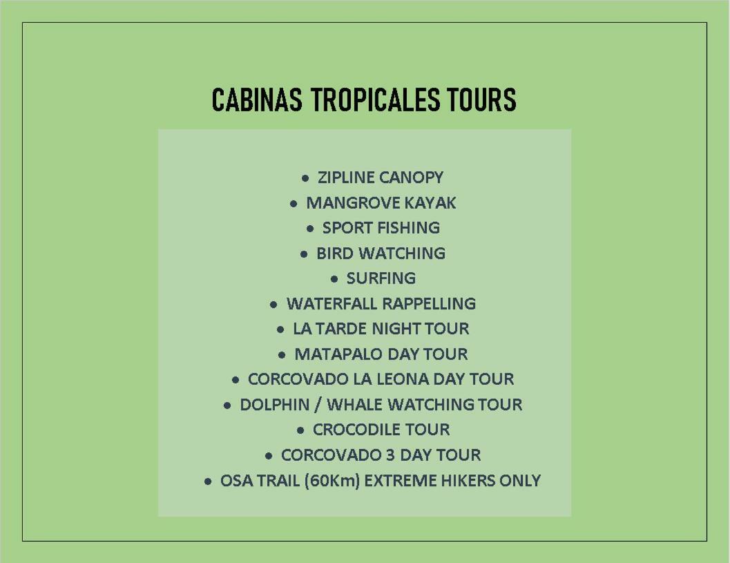 Cabinas Tropicales Puerto Jiménez Zewnętrze zdjęcie